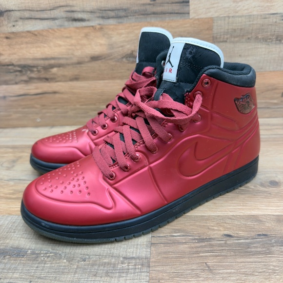Nike Air Jordan Retro 1 Men size 10 Foamposite Anodized Red Cranberry 414823-601 main image 5